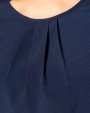 T-shirt KARIBAN Damesblouse in crêpe met korte mouwen voor bedrukking &amp; borduring