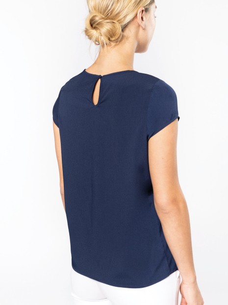 T-Shirts à personnaliser KARIBAN Blouse crêpe manches courtes femme 