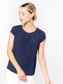 T-Shirts à personnaliser KARIBAN Blouse crêpe manches courtes femme 
