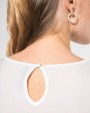 T-shirt personnalisable KARIBAN Blouse crêpe manches longues femme