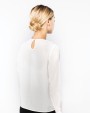 T-shirt personnalisable KARIBAN Blouse crêpe manches longues femme