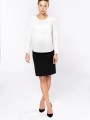 T-Shirts à personnaliser KARIBAN Blouse crêpe manches longues femme 