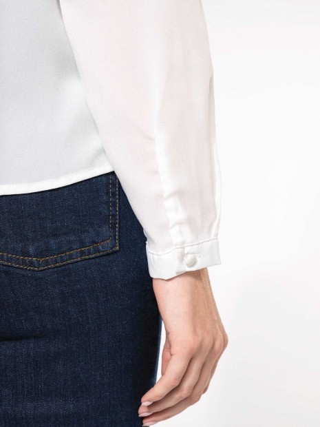 T-Shirts à personnaliser KARIBAN Blouse crêpe manches longues femme 