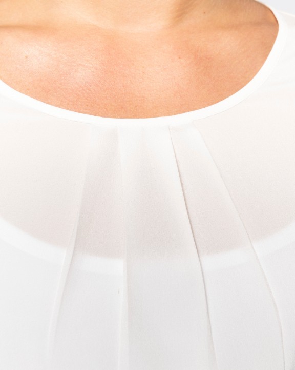 T-shirt personnalisable KARIBAN Blouse crêpe manches longues femme