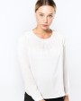 T-shirt personnalisable KARIBAN Blouse crêpe manches longues femme