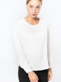 T-Shirts à personnaliser KARIBAN Blouse crêpe manches longues femme 