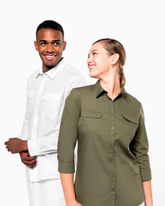 Chemise personnalisable KARIBAN Chemise safari manches longues homme