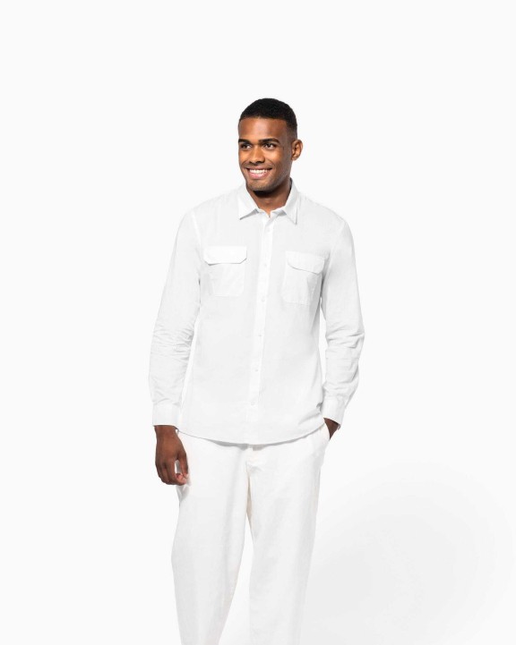 Chemise personnalisable KARIBAN Chemise safari manches longues homme
