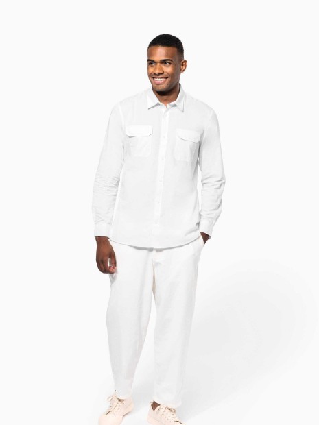 Chemises à personnaliser KARIBAN Chemise safari manches longues homme 