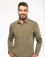 KARIBAN Langarm-Safarihemd Hemd personalisierbar