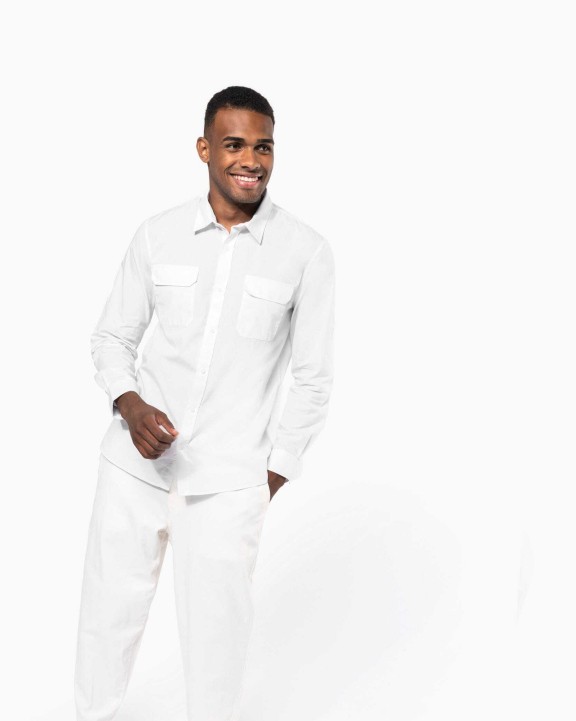 Chemise personnalisable KARIBAN Chemise safari manches longues homme