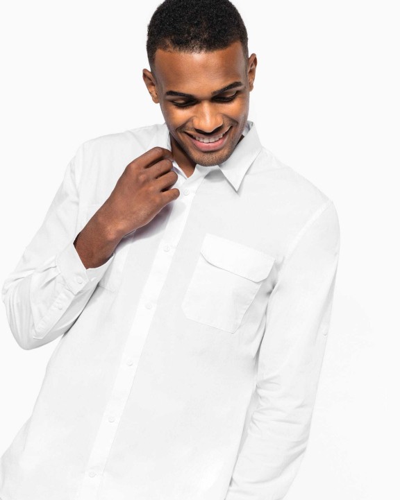Chemise personnalisable KARIBAN Chemise safari manches longues homme