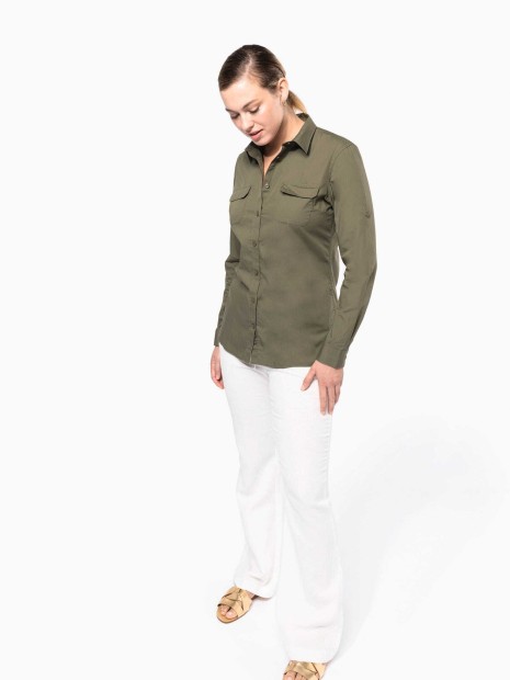 Chemises à personnaliser KARIBAN Chemise safari manches longues femme 
