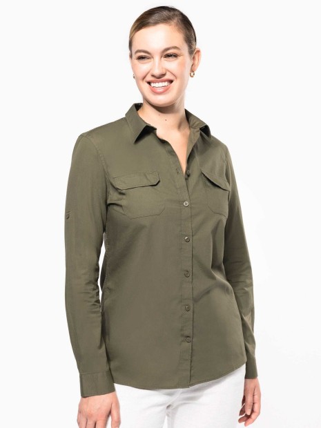 Chemises à personnaliser KARIBAN Chemise safari manches longues femme 