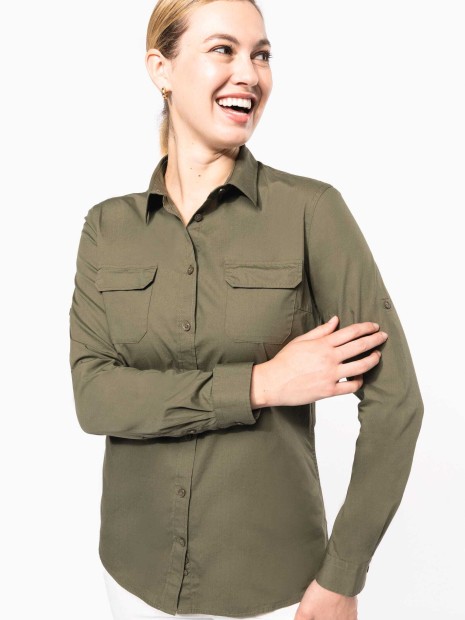 Chemises à personnaliser KARIBAN Chemise safari manches longues femme 