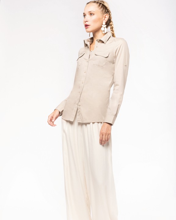 Chemise personnalisable KARIBAN Chemise safari manches longues femme