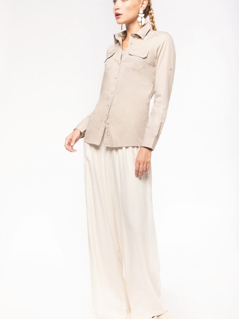 Chemises à personnaliser KARIBAN Chemise safari manches longues femme 