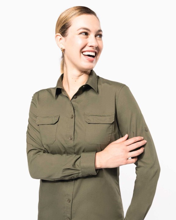 Chemise personnalisable KARIBAN Chemise safari manches longues femme