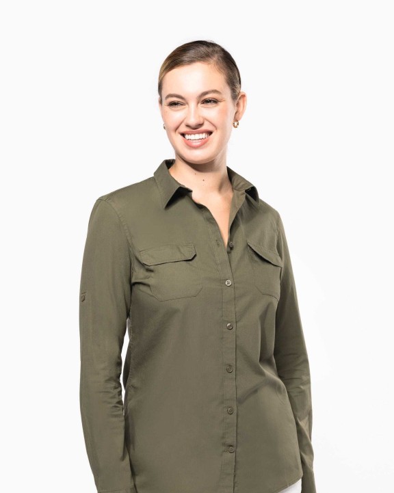 Chemise personnalisable KARIBAN Chemise safari manches longues femme