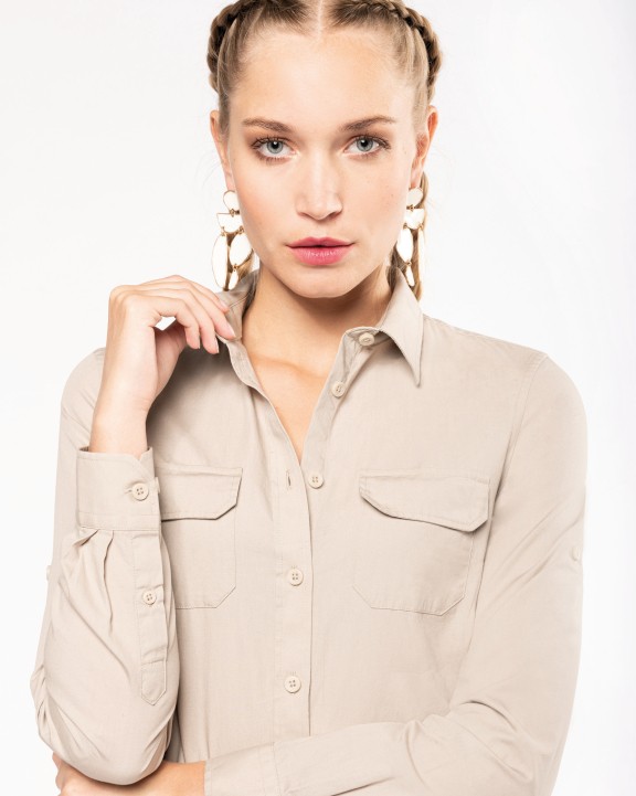 Chemise personnalisable KARIBAN Chemise safari manches longues femme
