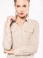 Chemises à personnaliser KARIBAN Chemise safari manches longues femme 
