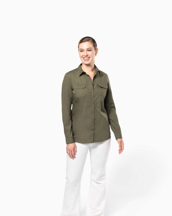 Chemise personnalisable KARIBAN Chemise safari manches longues femme