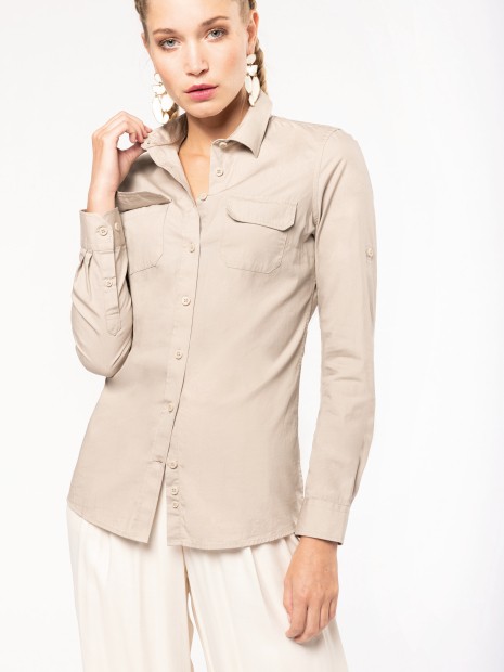 Chemises à personnaliser KARIBAN Chemise safari manches longues femme 