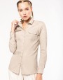 KARIBAN Langarm-Safarihemd für Damen Hemd personalisierbar