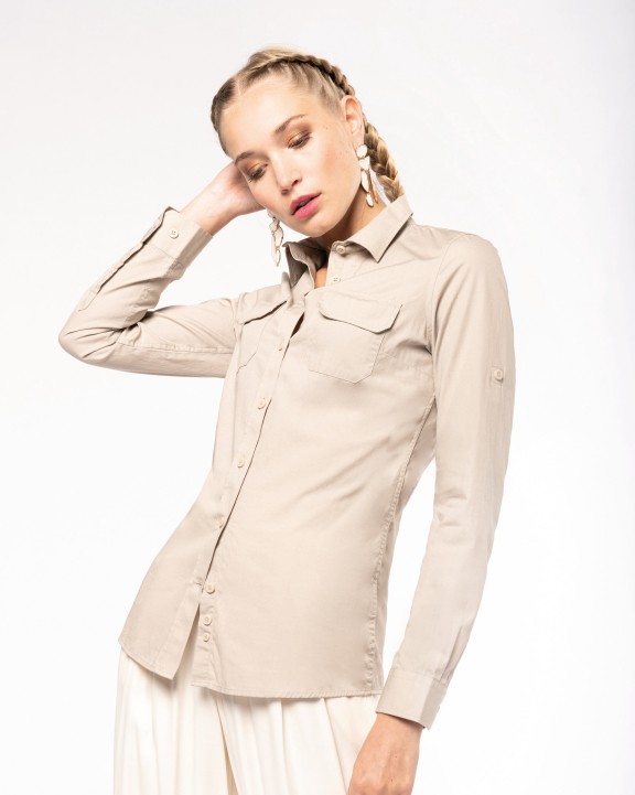 Chemise personnalisable KARIBAN Chemise safari manches longues femme