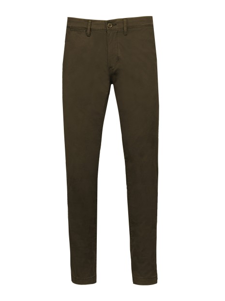 KARIBAN Chino premium homme washed olive personnalisable