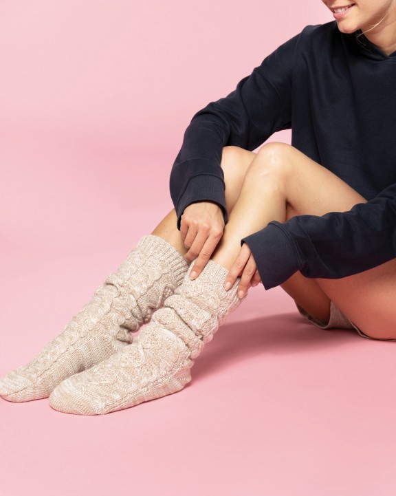 KARIBAN Lounge-Socke mit Sherpafutter Unterwäsche personalisierbar