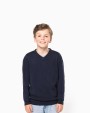 KARIBAN Kinder-Pullover mit V-Ausschnitt Pullover personalisierbar