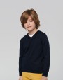 KARIBAN Kinder-Pullover mit V-Ausschnitt Pullover personalisierbar