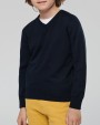 KARIBAN Kinder-Pullover mit V-Ausschnitt Pullover personalisierbar