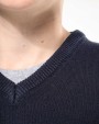 KARIBAN Kinder-Pullover mit V-Ausschnitt Pullover personalisierbar