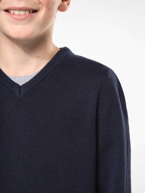 Pulls à personnaliser KARIBAN Pull col V enfant 