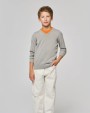 KARIBAN Kinder-Pullover mit V-Ausschnitt Pullover personalisierbar