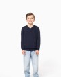 KARIBAN Kinder-Pullover mit V-Ausschnitt Pullover personalisierbar