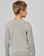 KARIBAN Kinder-Pullover mit V-Ausschnitt Pullover personalisierbar