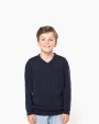 KARIBAN Kinder-Pullover mit V-Ausschnitt Pullover personalisierbar