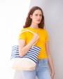 KIMOOD Jute-Shoppingtasche im marinen Stil Tasche personalisierbar