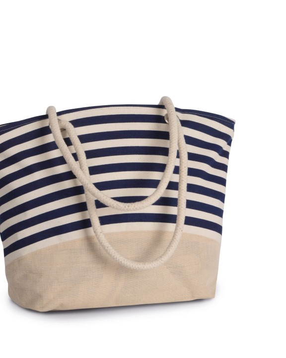 KIMOOD Jute-Shoppingtasche im marinen Stil Tasche personalisierbar