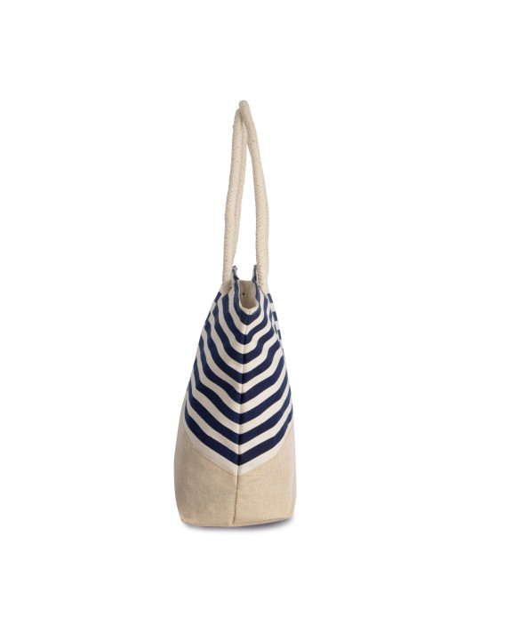 KIMOOD Jute-Shoppingtasche im marinen Stil Tasche personalisierbar