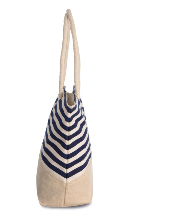 KIMOOD Jute-Shoppingtasche im marinen Stil Tasche personalisierbar