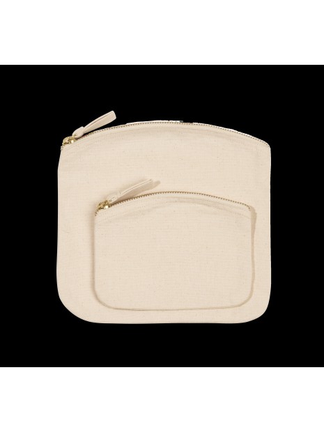KIMOOD Pochette à fermeture zippée naturel personnalisable