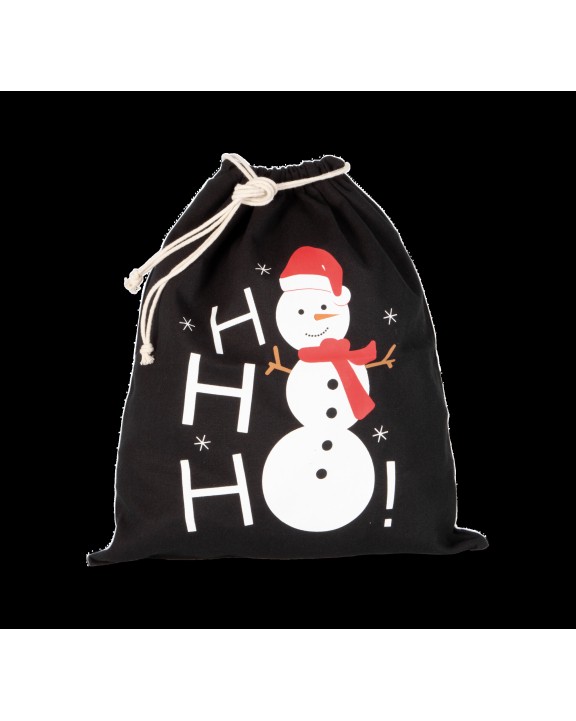 Sac & bagagerie personnalisable KIMOOD Sac coton à cordon motif bonhomme de neige