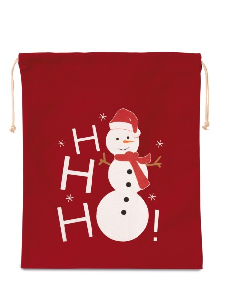 Sacs & Bagagerie à personnaliser KIMOOD Sac coton à cordon motif bonhomme de neige 