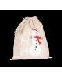 Sac & bagagerie personnalisable KIMOOD Sac coton à cordon motif bonhomme de neige