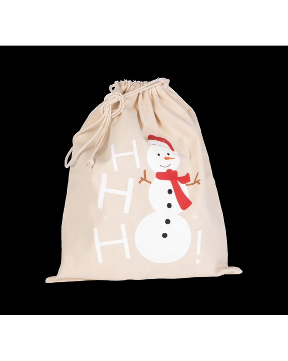 Sac & bagagerie personnalisable KIMOOD Sac coton à cordon motif bonhomme de neige