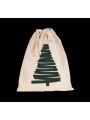 KIMOOD Sac coton à cordon motif sapin naturel personnalisable